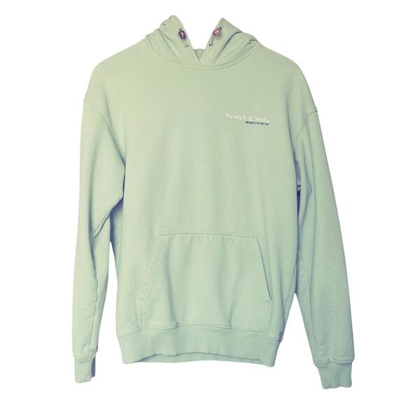 Scotch & Soda Men’s Organic Cotton Hoodie Kangaroo Pouch Size S Light Green - Picture 2 of 8